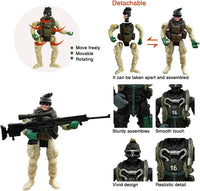 Army Men Action Figures, Soldiers Toys with Weapons for Boys 4-7 - Grey - image 2
