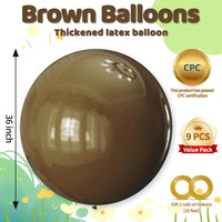 200pcs Balloons 5 Inch Assorted Colors - D02-brown / 36inch（Giant） - image 2