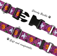 Martingale Dog Collar with Buckle - Purple Little Devil / Medium - image 2