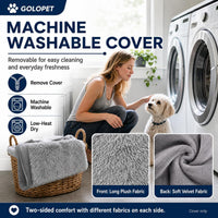 Pet Heating Pad for Cats with Normally Open Function - Grey Plush / 18.0"L x 18.0"W - image 4