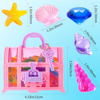 Colorful acrylic diving gem pool toys with pirate treasure box - view 2