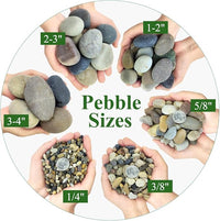 5lbs Natural River Rocks for Plants, 3/8" Aquarium Gravel Decorative Polished Mixed Pebbles for Fish Tank, Gardening, Flower Pots, Vase Fillers, Indoor Water Fountains, Landscaping