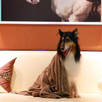 Dogvingpk Dog Towels for Drying Dogs 2 Pack - Grey and Brown / M-36" * 28" - image 4