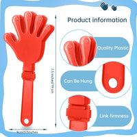 ZCYSRLQIN 12 pack hot pink plastic hand clappers noisemakers, 7.5 inch - view 10