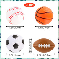 Hxezoc 20 mini baseball stress balls made of soft foam - view 30