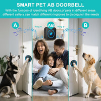 Dog Door Bell for Potty Training - 2Receivers+2Buttons - image 2