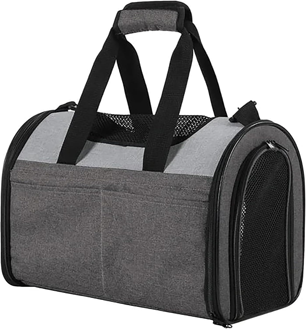 JESPET Soft-Sided Airline-Approved Dog & Cat Carrier Travel Bag – Essentials for Cats - 16.0"L x 10.0"W x 11.0"H / Smoke Grey