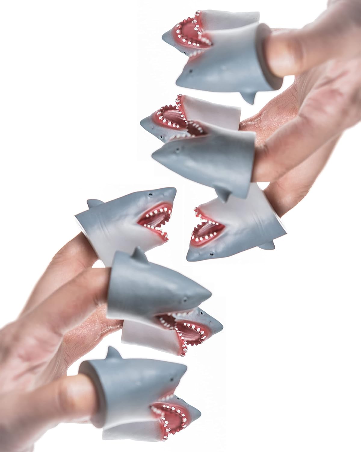 Shark Finger Puppet, Funny Animal Toy for Gifts - 10 PCS - image 2