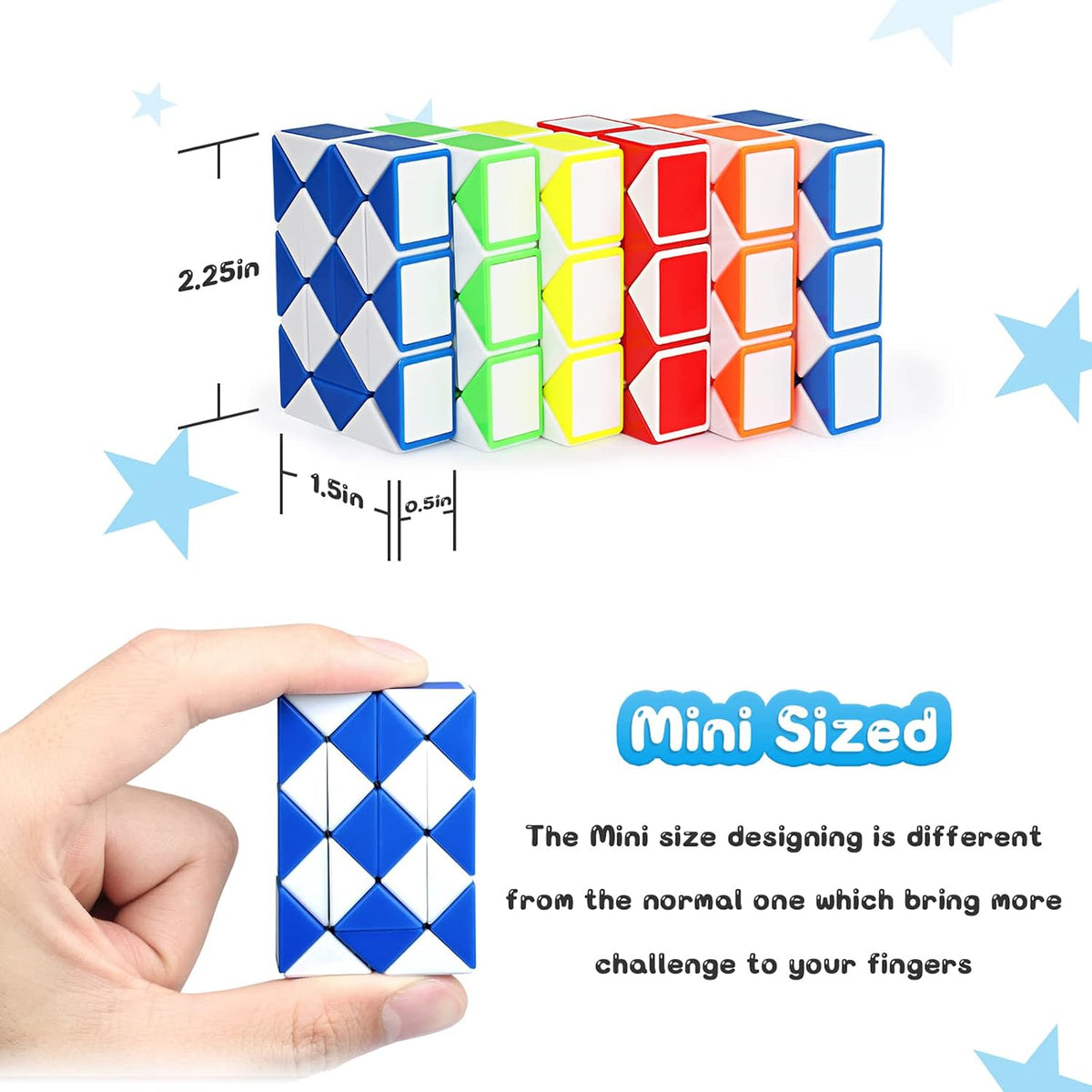 Snake Cube Puzzle, 18 Pack Yellow Party Favors for Kids – Fun for Kids & Family - 18 Pcs Snake Cubes - image 2