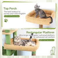 Globlazer 65in Sturdy Cat Tree Tower for Indoor Large Cats, S65 - 65inch / Green - image 3