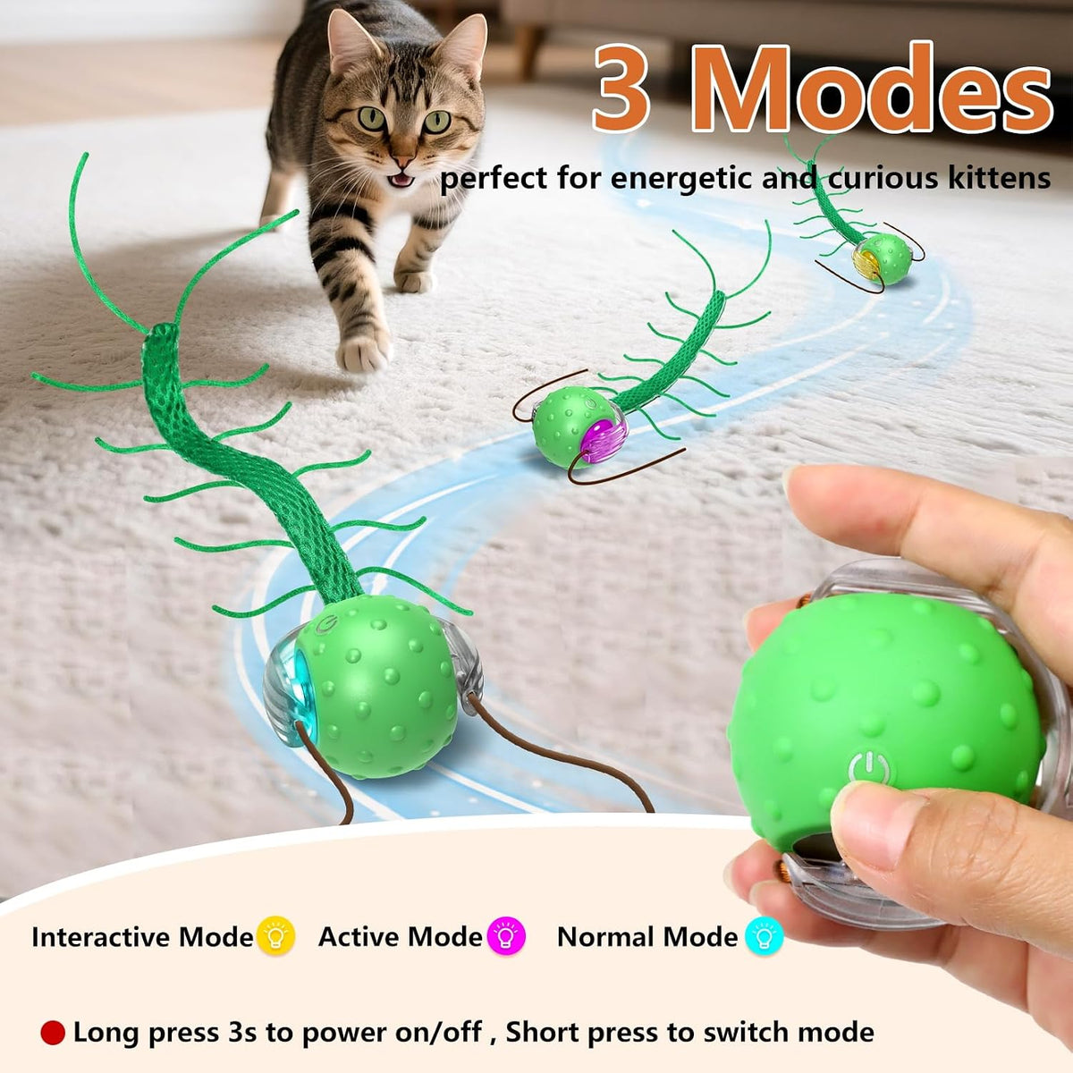 Giociv Interactive Cat Toys for Bored Cats, with Chirping - image 4