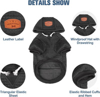 Small Dog Hoodie,Warm Winter Dog Sweater with Pocket & Leash Hole – Essentials for Dogs - Black / XL (Back: 24",Chest: 34", Neck: 21") - image 3