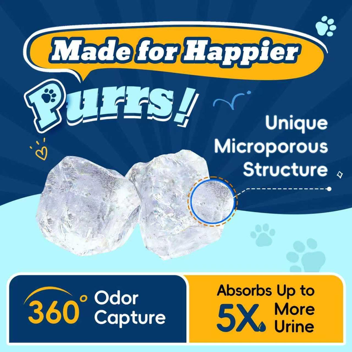 Crystal Cat Litter for Long-Lasting Odor Control, Non-Clumping - 8.6 lb / Low Tracking - image 2
