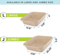 Kitty Sift (6-Pack) Disposable Cat Litter Box, Sustainable, Clean - Large, 6-Pack