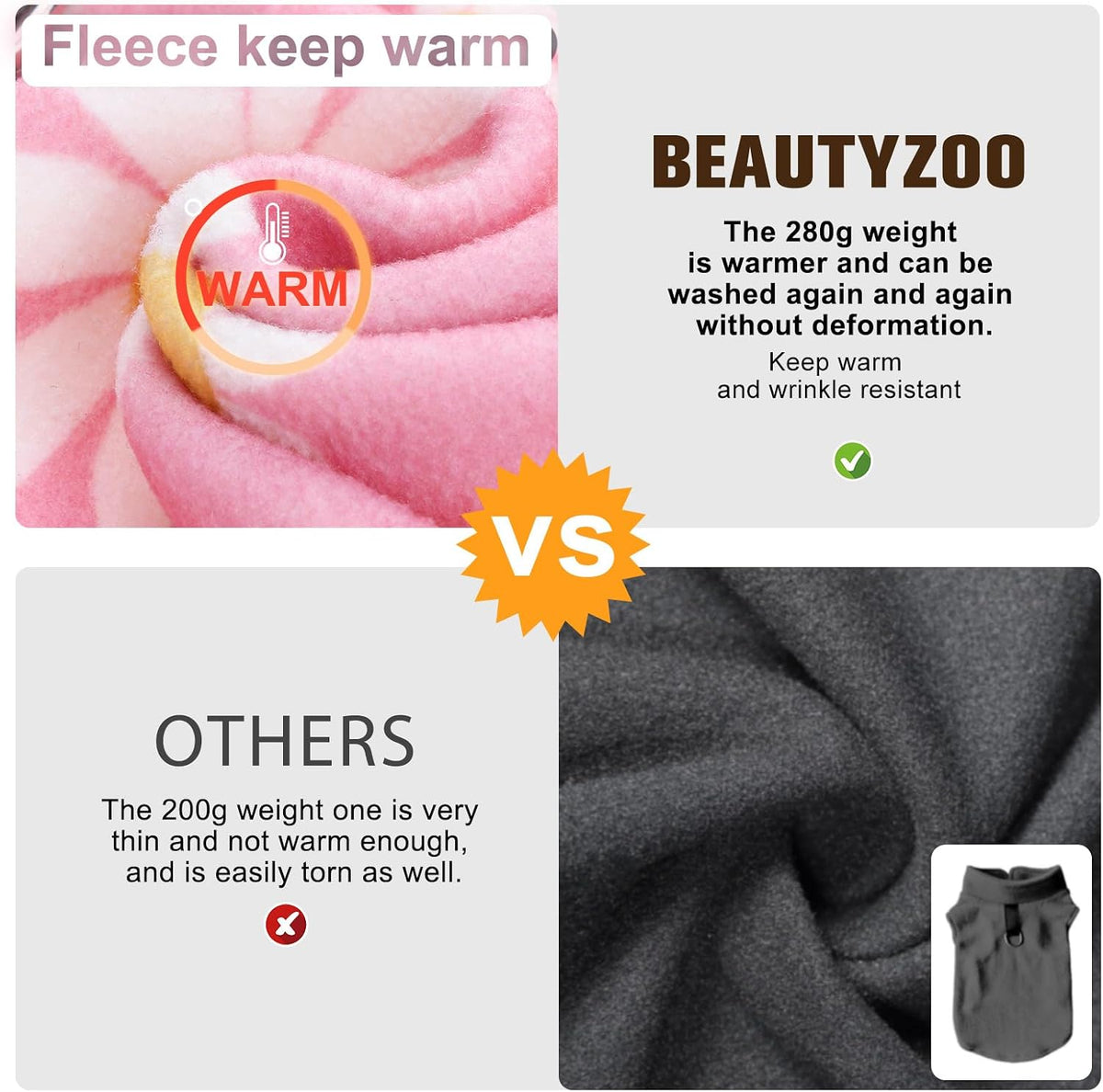 Dog Fleece Vest Sweater Winter Jacket for Small and Medium Large Dogs - Small / PINK DAISY - image 4