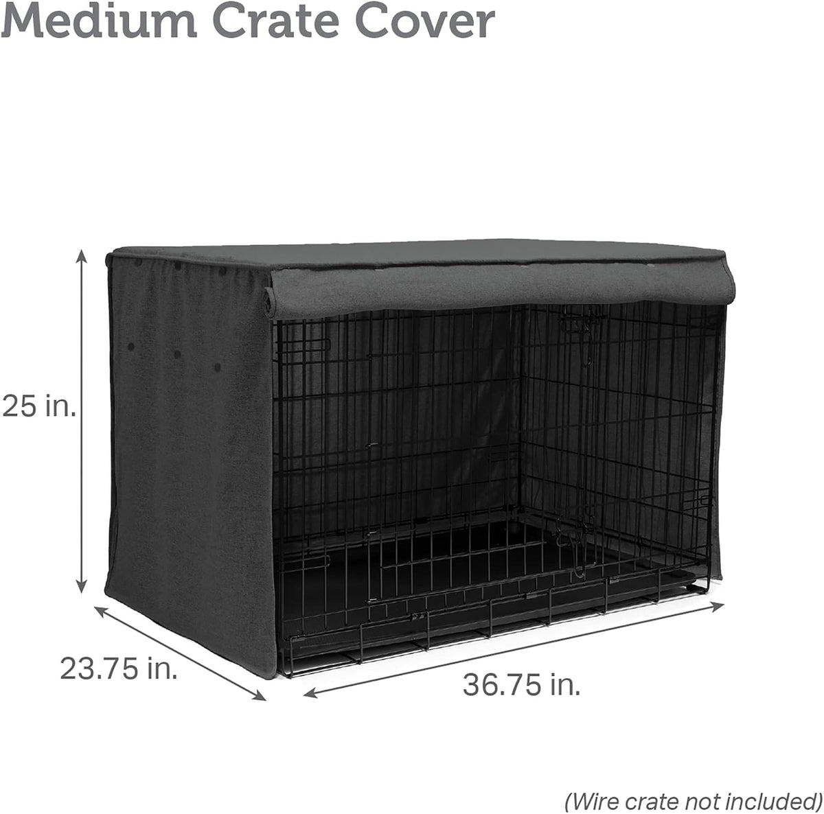 Friends Forever Metal Dog Crate Cover - 36.75"L x 23.75"W x 25"H - image 2