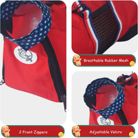 Cinf Cat Restraint Grooming Bag - M Size–Fits most adult cats (8–12 lbs) / Red Flag - image 3