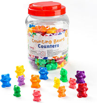 Bmag Counting Bears with Matching Sorting Cups - 120 Bears (60 Large + 60 Small)