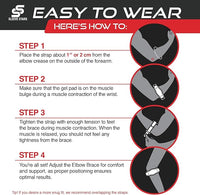 Sleeve Stars Tennis Elbow Brace for Women - Adjustable Tennis Elbow Strap, Golfers Elbow Brace for Men, Counterforce Brace for Tennis Elbow for Tendonitis Relief, Fits 9"-23" (Pair/Light Purple)