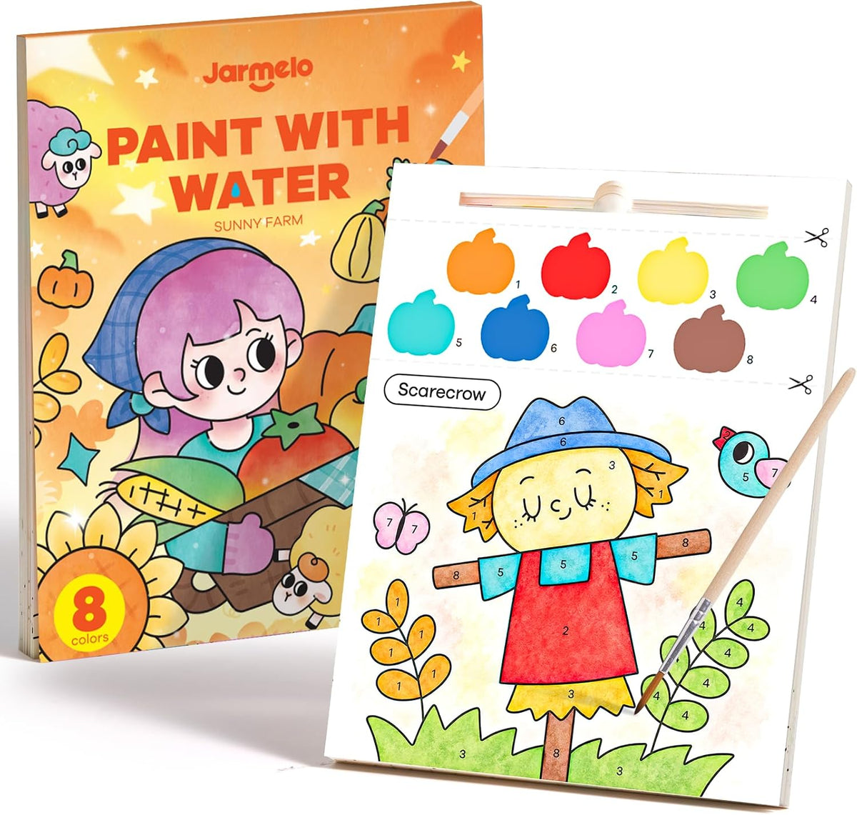 Jar Melo Paint with Water Books for Toddlers, Animals – Fun for Kids & Family - Farm