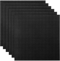 Lekebaby 6 Pack Classic Baseplates 10" x 10" - Black / 6 Pack
