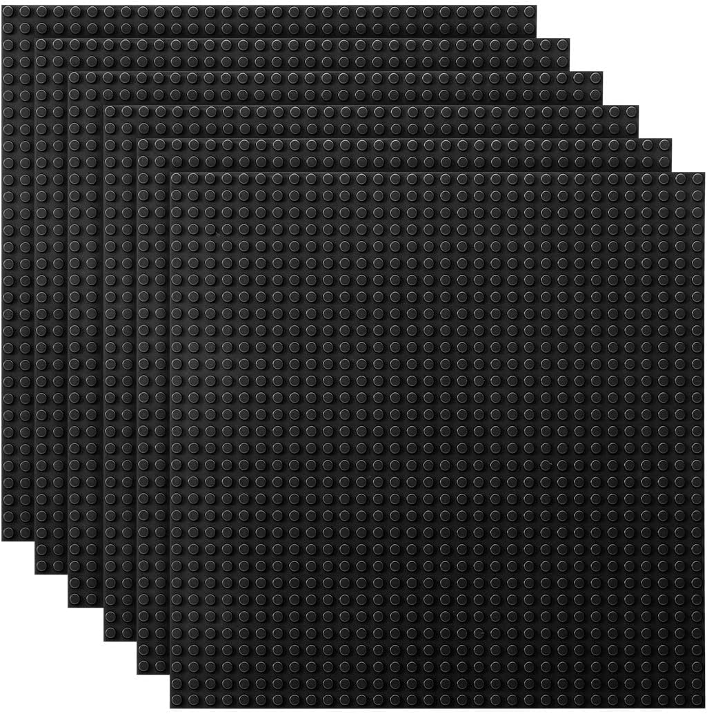 Lekebaby 6 Pack Classic Baseplates 10" x 10" - Black / 6 Pack