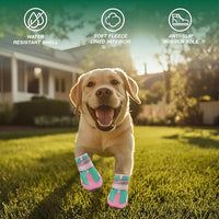 Dog Shoes for Large Dogs, Anti-Slip Dog Boots for Winter Snow, Hot Pavement, Dog Booties & Paw Protectors Pink Size 8