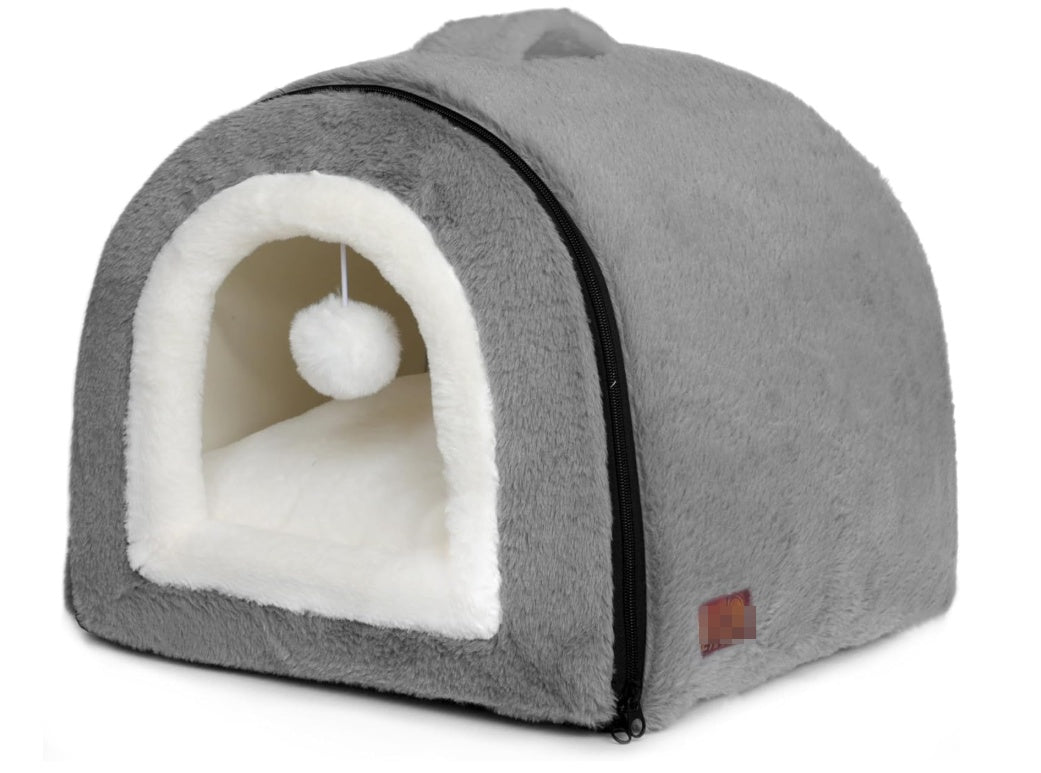 Cat Bed For Indoor Cats Foldable Cat Cave Anti-Slip Water-Resistant Bottom Cat Houses For Indoor Cats Or Small Dogs Kitt