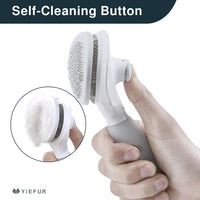 Cat Brush for Shedding, Self Cleaning Brush for Long & Short Hair Cats – Essentials for Cats - White - image 2