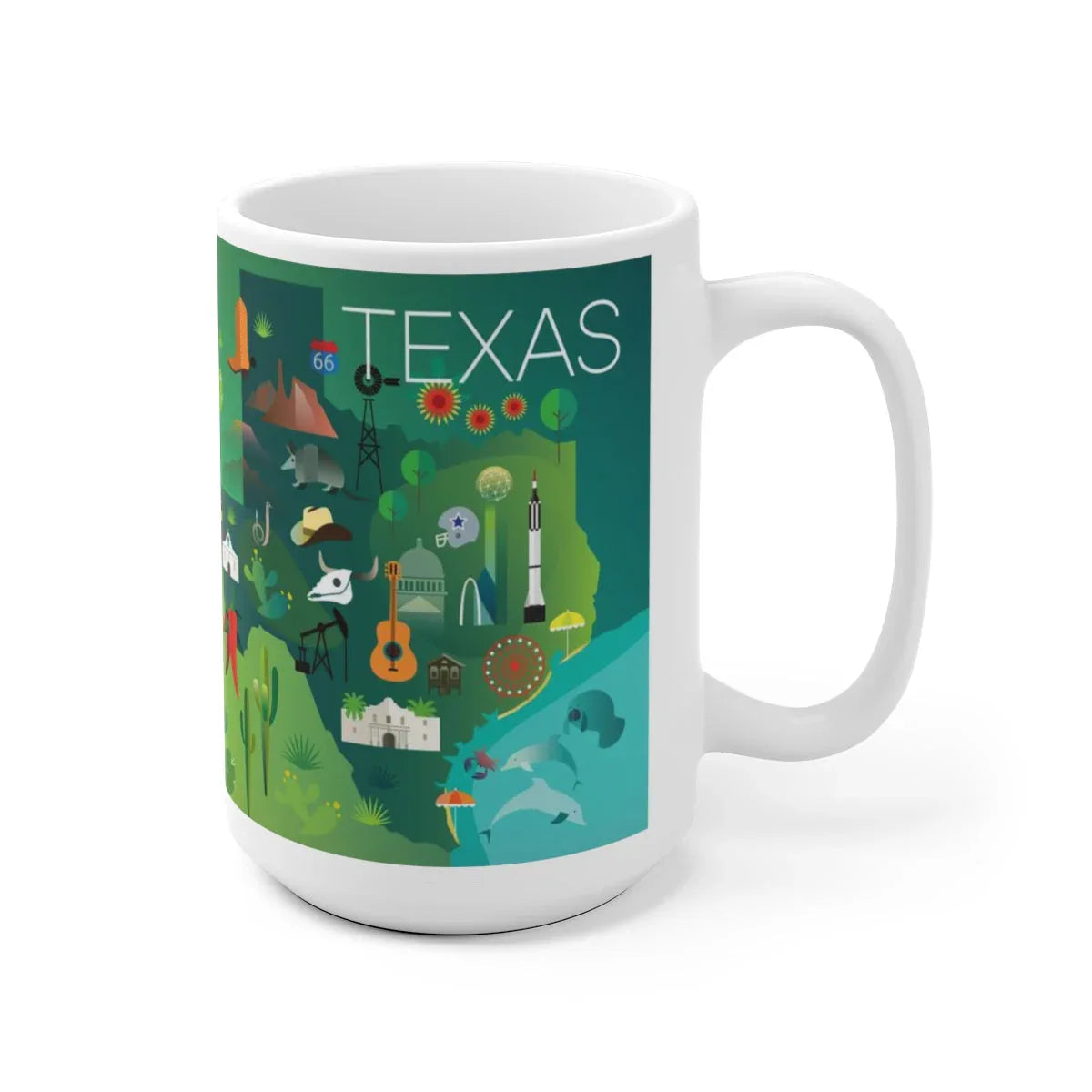 TEXAS 11 OZ OR 15 OZ CERAMIC MUG - BIG FRENCHIES