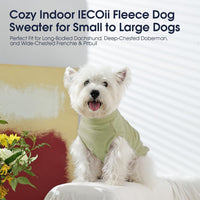 2 Pack 3XL Fleece Dog Sweater for Labrador, Leash Hole - Light Green & Army Green / XXX-Large(Chest Girth: 26.4") - image 3
