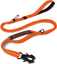 Joytale Tactical Bungee Dog Leash, Shock Absorbing No Pull - Orange
