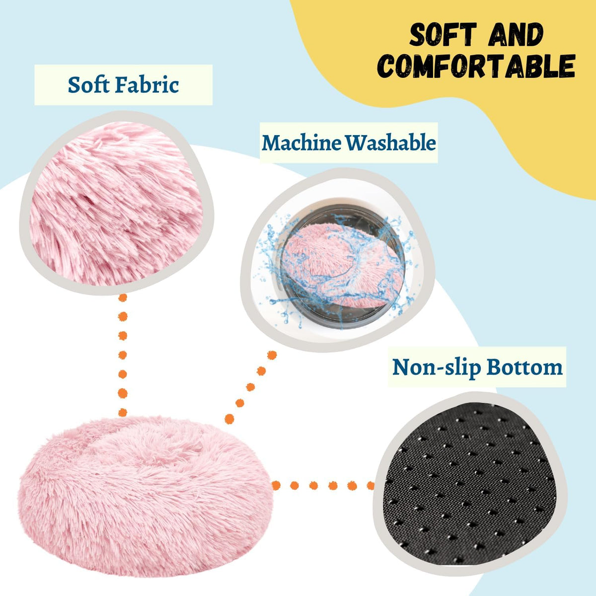 Bunny Bed Large Rabbit Hideout Soft & Comfortable – Daily Care for Small Pets - Pink - image 2