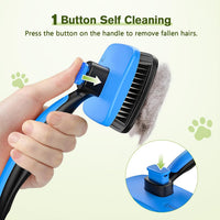 Pecute Skin Friendly Self-Cleaning Slicker Brush for Dog & Cat - Small / Blue - image 3