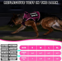 WINSEE Service Dog in Training Mesh Harness with 10 Removale Pet - Large / Pink - image 4