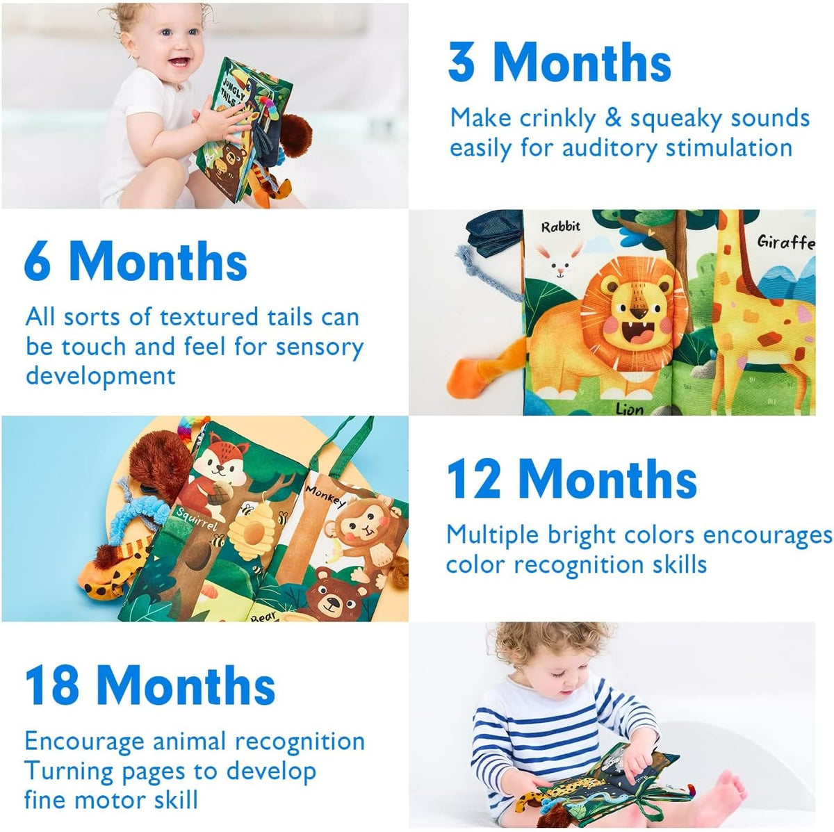 hahaland Baby Books 0-6 Months - Jungle Tails - image 4