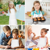 5 Pack Kids Apron Adjustable Children Apron with 2 Pockets Children - White / 5 - image 2