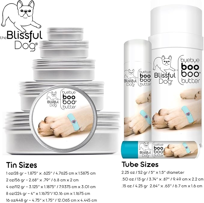 The Blissful Dog 4 oz TIN Weimaraner Booboo Butter