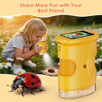 4K 1000X Handheld Digital Microscope for kids 2.0" IPS Screen – Fun for Kids & Family - Yellow - image 4