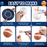wookidel 64 PCS Solar System Project Kit, Solar System for Kids – Fun for Kids & Family - White - image 4