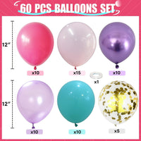 HILAVO Toy Inspired Story Balloons - Pink Purple Teal / 60PC - image 2