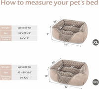Rectangle Washable Orthopedic Dog Bed for Small - XL(35"x 25"x 9") / Beige - image 2