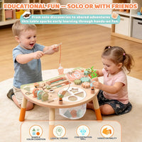 Montessori Wooden Activity Table for Toddlers 1-3 - image 3