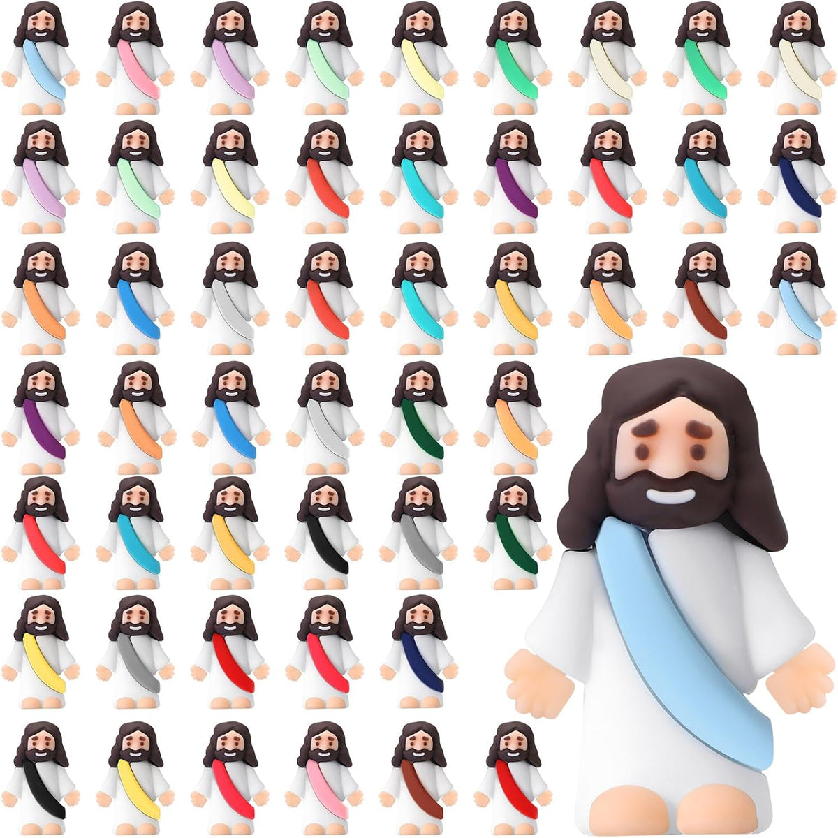 Sumind 50 Pcs Little Jesus Figures Original Design - Comprehensive Colors