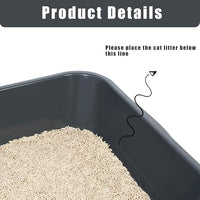 2 Pack of Extra Large Cat Litter Box (ABS Material), Low Entry Senior Litter Pen for Geriatric Kitty Big Cats, Jumbo Pet Safe Litter Boxes Tray for Pets Potty (Light Brown, 24" L x 20" W)