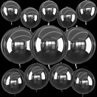 12PCS Iridescent Round Foil Balloons 22" 15" 10" Large Holographic - 22/15/10inch Clear