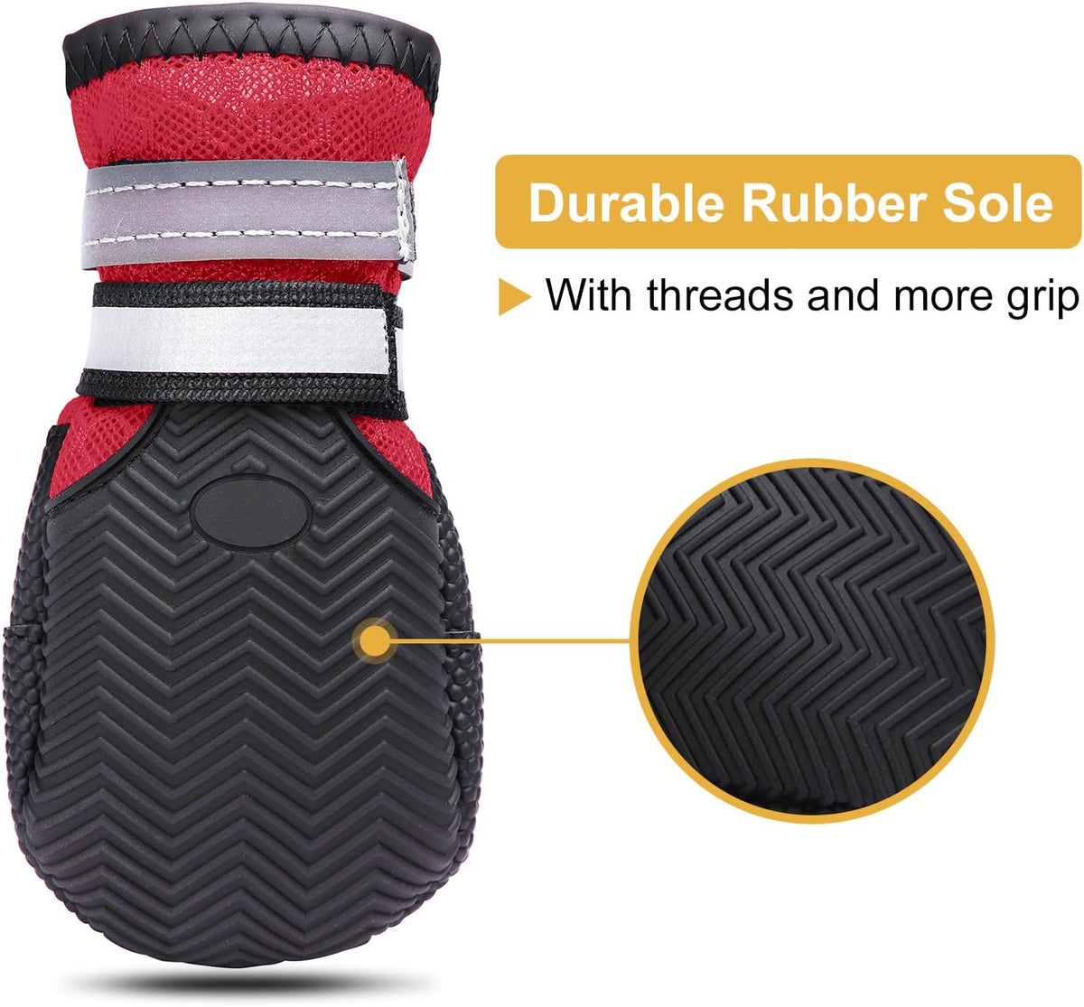 Dimicoo Breathable Dog Boots for Medium Large Dogs - Red / S (Insole Width 2")for 25~30lb - image 3