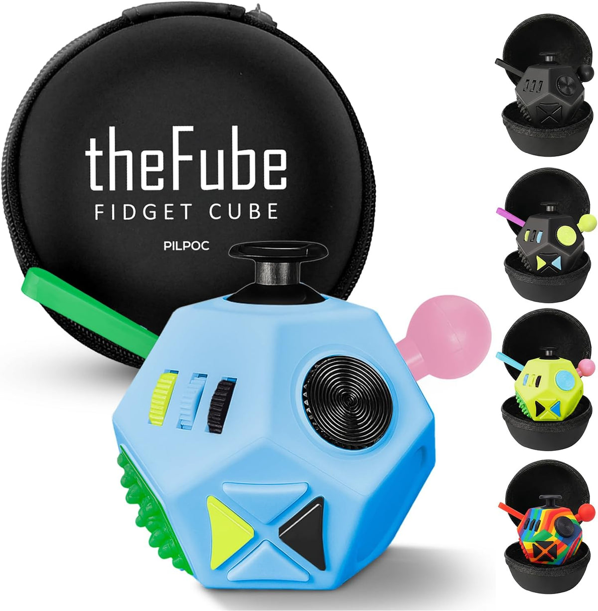 PILPOC theFube Fidget Cube - Blue & Mix