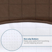 Washable Reusable Pee Pads for Dogs 2 Pack - 48" Round 2 Pack / Grey & Chocolate - image 2