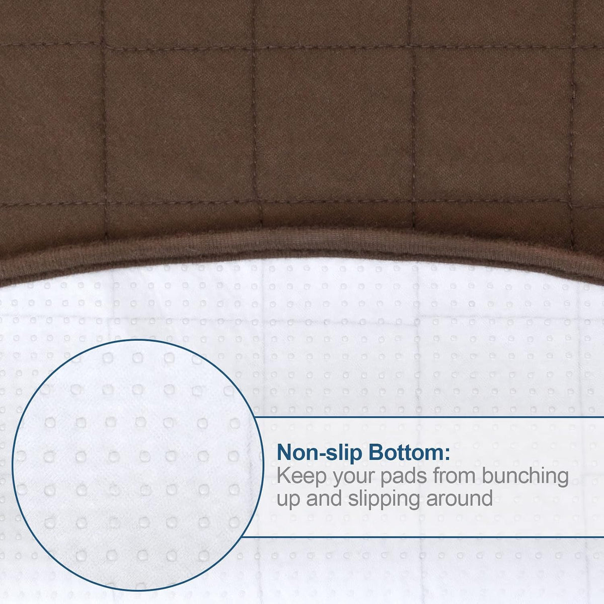 Washable Reusable Pee Pads for Dogs 2 Pack - 48" Round 2 Pack / Grey & Chocolate - image 2